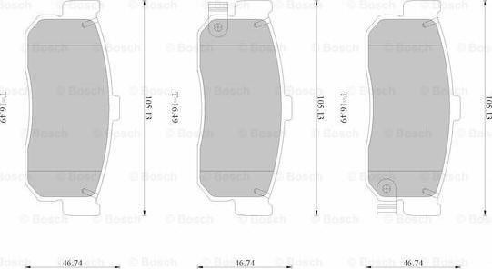 BOSCH 0 986 AB1 713 - Гальмівні колодки, дискові гальма autozip.com.ua