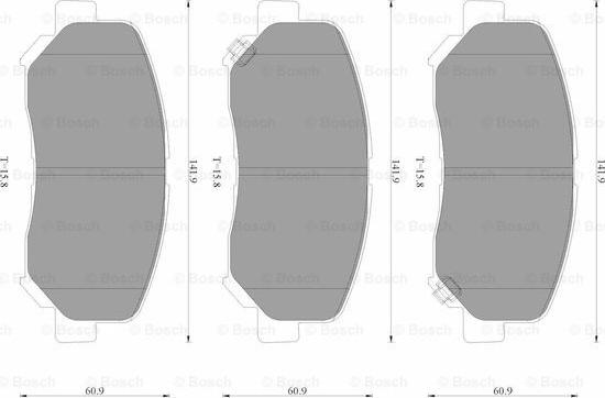 BOSCH 0 986 AB3 562 - Гальмівні колодки, дискові гальма autozip.com.ua