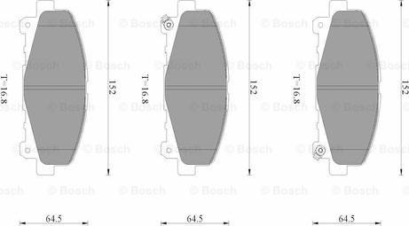 BOSCH 0 986 AB3 501 - Гальмівні колодки, дискові гальма autozip.com.ua