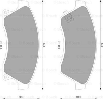 BOSCH 0 986 AB3 096 - Гальмівні колодки, дискові гальма autozip.com.ua