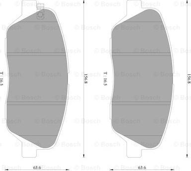 BOSCH 0 986 AB3 097 - Гальмівні колодки, дискові гальма autozip.com.ua