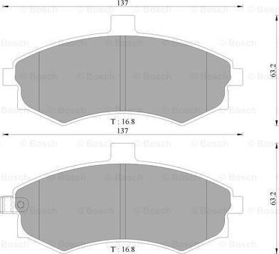 BOSCH 0 986 AB3 050 - Гальмівні колодки, дискові гальма autozip.com.ua