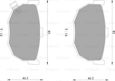 BOSCH 0 986 AB3 064 - Гальмівні колодки, дискові гальма autozip.com.ua