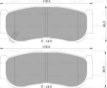 BOSCH 0 986 AB3 067 - Гальмівні колодки, дискові гальма autozip.com.ua