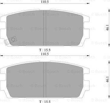 BOSCH 0 986 AB3 080 - Гальмівні колодки, дискові гальма autozip.com.ua