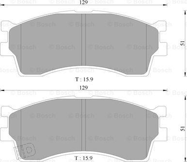 BOSCH 0 986 AB3 034 - Гальмівні колодки, дискові гальма autozip.com.ua