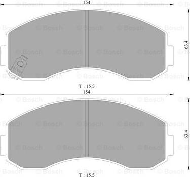 BOSCH 0 986 AB3 030 - Гальмівні колодки, дискові гальма autozip.com.ua