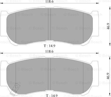 BOSCH 0 986 AB3 074 - Гальмівні колодки, дискові гальма autozip.com.ua