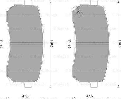 BOSCH 0 986 AB3 101 - Гальмівні колодки, дискові гальма autozip.com.ua