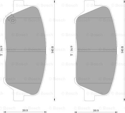 BOSCH 0 986 AB3 108 - Гальмівні колодки, дискові гальма autozip.com.ua