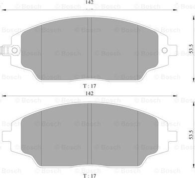 BOSCH 0 986 AB3 135 - Гальмівні колодки, дискові гальма autozip.com.ua