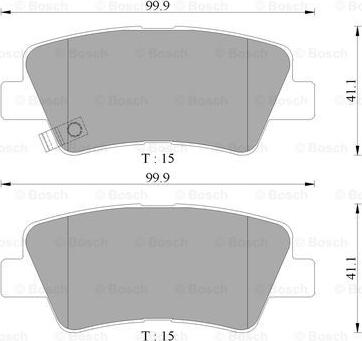 BOSCH 0 986 AB3 121 - Гальмівні колодки, дискові гальма autozip.com.ua