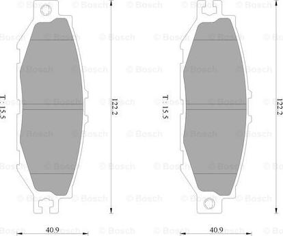 BOSCH 0 986 AB2 443 - Гальмівні колодки, дискові гальма autozip.com.ua