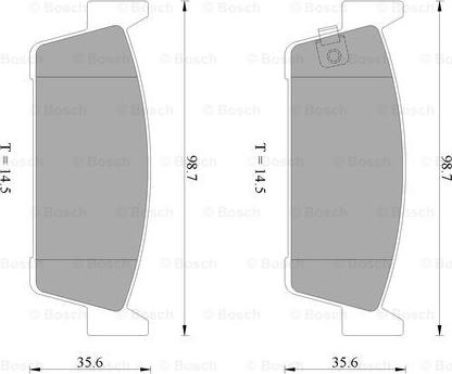 BOSCH 0 986 AB2 464 - Гальмівні колодки, дискові гальма autozip.com.ua