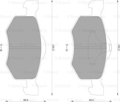 BOSCH 0 986 AB2 401 - Гальмівні колодки, дискові гальма autozip.com.ua