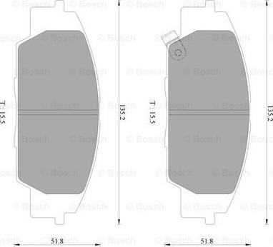 BOSCH 0 986 AB2 470 - Гальмівні колодки, дискові гальма autozip.com.ua