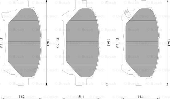 BOSCH 0 986 AB2 503 - Гальмівні колодки, дискові гальма autozip.com.ua