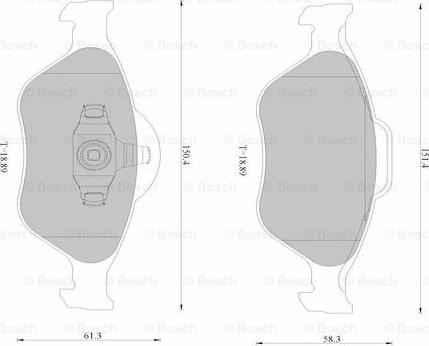 BOSCH 0 986 AB2 527 - Гальмівні колодки, дискові гальма autozip.com.ua