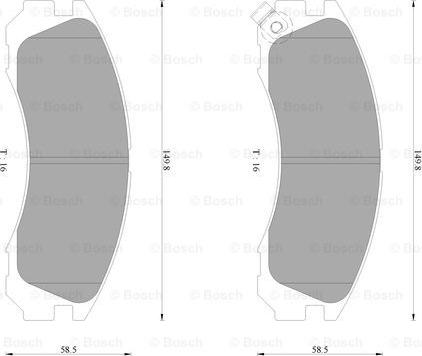 BOSCH 0 986 AB2 065 - Гальмівні колодки, дискові гальма autozip.com.ua