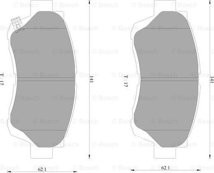 BOSCH 0 986 AB2 068 - Гальмівні колодки, дискові гальма autozip.com.ua