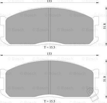 BOSCH 0 986 AB2 006 - Гальмівні колодки, дискові гальма autozip.com.ua