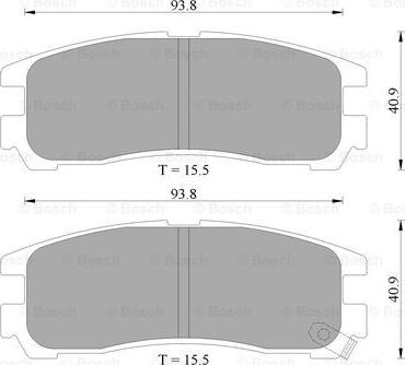 BOSCH 0 986 AB2 011 - Гальмівні колодки, дискові гальма autozip.com.ua