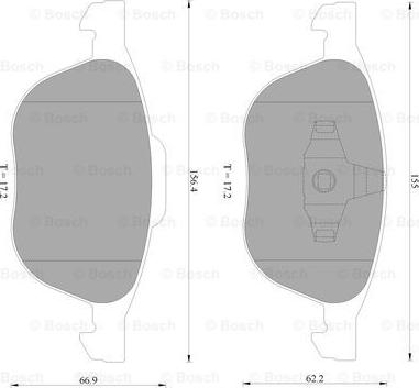 BOSCH 0 986 AB2 395 - Гальмівні колодки, дискові гальма autozip.com.ua