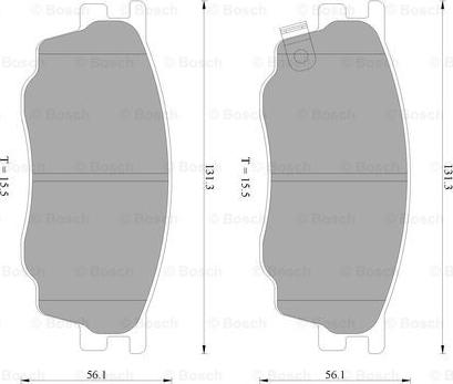 BOSCH 0 986 AB2 390 - Гальмівні колодки, дискові гальма autozip.com.ua