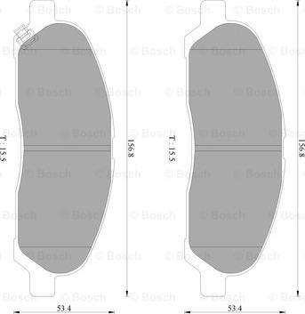 BOSCH 0 986 AB2 353 - Гальмівні колодки, дискові гальма autozip.com.ua