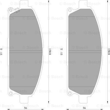 BOSCH 0 986 AB2 364 - Гальмівні колодки, дискові гальма autozip.com.ua