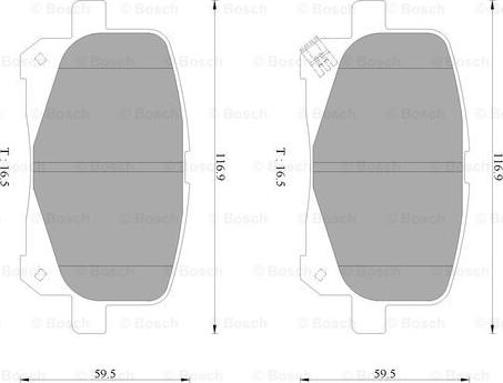 BOSCH 0 986 AB2 360 - Гальмівні колодки, дискові гальма autozip.com.ua