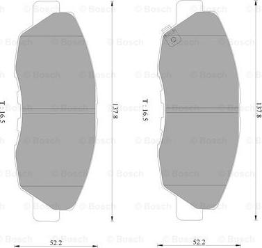 BOSCH 0 986 AB2 363 - Гальмівні колодки, дискові гальма autozip.com.ua