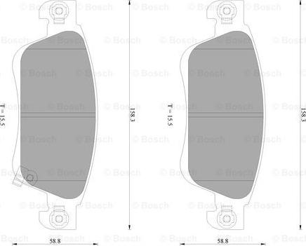 BOSCH 0 986 AB2 300 - Гальмівні колодки, дискові гальма autozip.com.ua