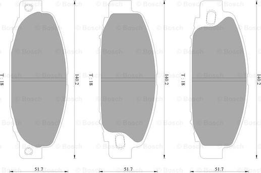 BOSCH 0 986 AB2 376 - Гальмівні колодки, дискові гальма autozip.com.ua