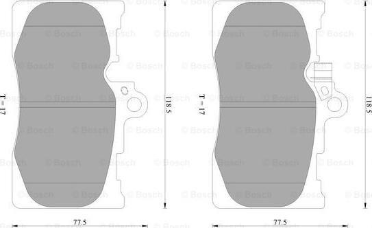 BOSCH 0 986 AB2 297 - Гальмівні колодки, дискові гальма autozip.com.ua