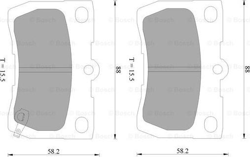 BOSCH 0 986 AB2 265 - Гальмівні колодки, дискові гальма autozip.com.ua