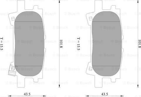 BOSCH 0 986 AB2 260 - Гальмівні колодки, дискові гальма autozip.com.ua