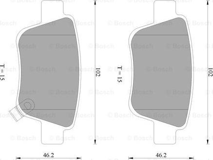 BOSCH 0 986 AB2 267 - Гальмівні колодки, дискові гальма autozip.com.ua