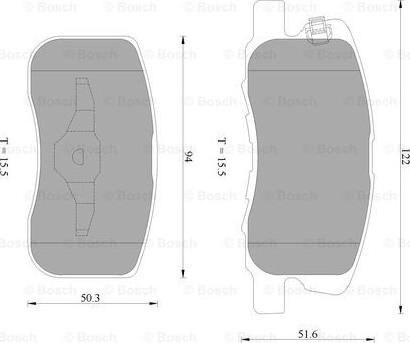 BOSCH 0 986 AB2 287 - Гальмівні колодки, дискові гальма autozip.com.ua