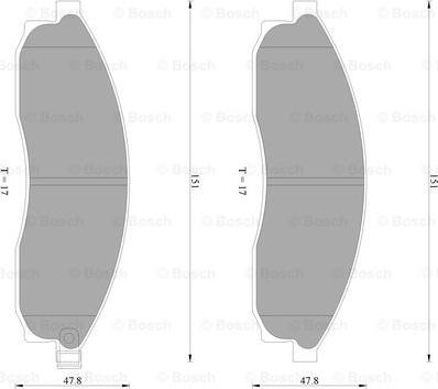 BOSCH 0 986 AB2 278 - Гальмівні колодки, дискові гальма autozip.com.ua