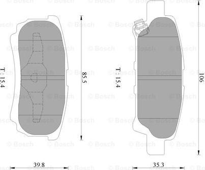 BOSCH 0 986 AB2 754 - Гальмівні колодки, дискові гальма autozip.com.ua