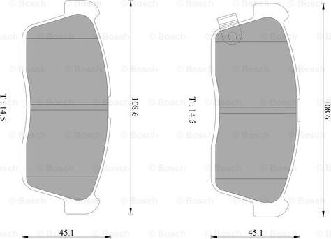 BOSCH 0 986 AB2 775 - Гальмівні колодки, дискові гальма autozip.com.ua