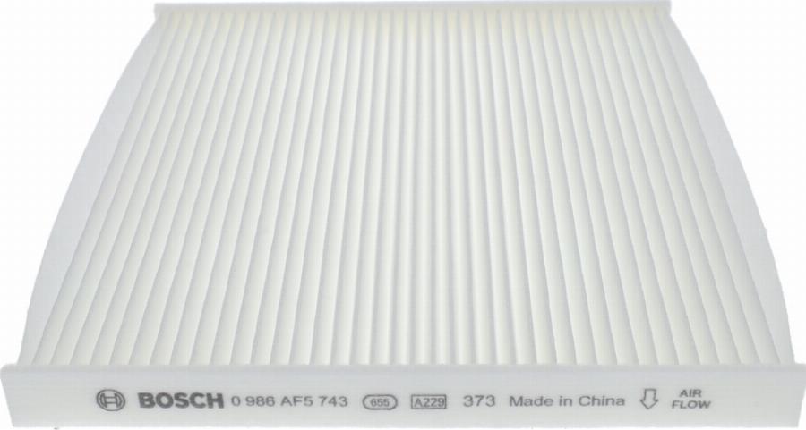 BOSCH 0 986 AF5 743 - Фільтр, повітря у внутрішній простір autozip.com.ua