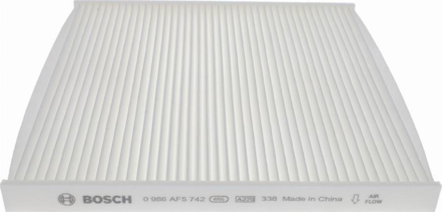 BOSCH 0 986 AF5 742 - Фільтр, повітря у внутрішній простір autozip.com.ua