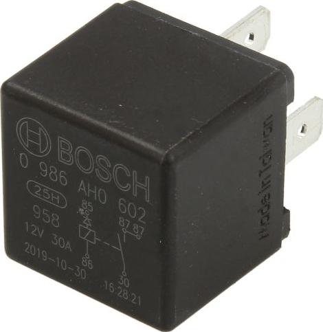 BOSCH 0 986 AH0 602 - Реле, робочий струм autozip.com.ua