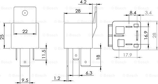 BOSCH 0 986 AH0 081 - Реле, робочий струм autozip.com.ua