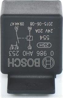 BOSCH 0 986 AH0 253 - Реле, робочий струм autozip.com.ua