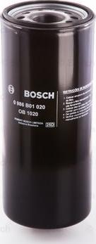 BOSCH 0 986 B01 020 - Масляний фільтр autozip.com.ua