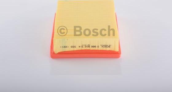 BOSCH 0 986 B02 314 - Повітряний фільтр autozip.com.ua