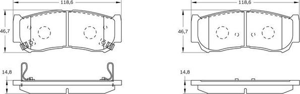 BOSCH 0 986 BB0 991 - Гальмівні колодки, дискові гальма autozip.com.ua